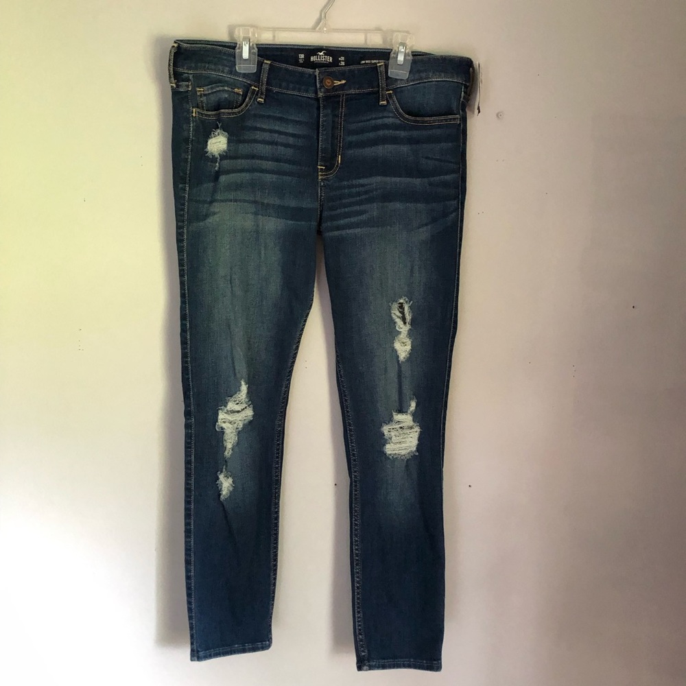 Hollister ripped blue jeans